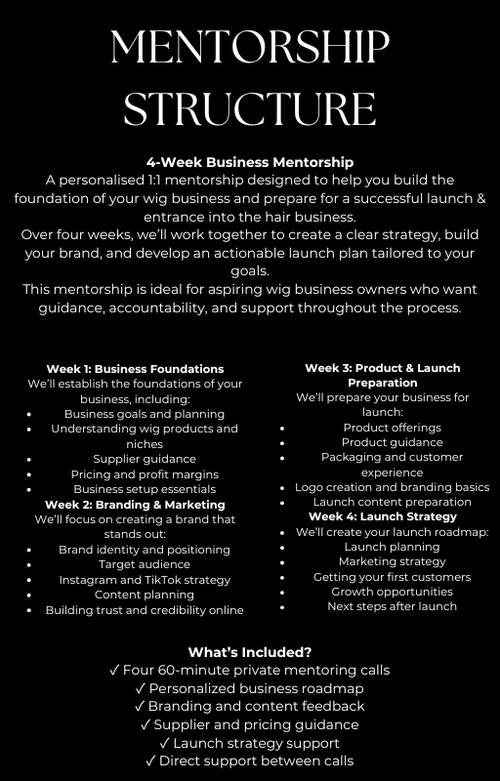 4 Week Mentorship